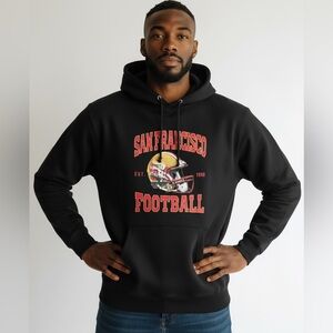 San Francisco Football Hoodie Men’s XL Black Pullover Fan Streetwear